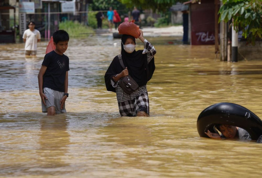 Hujan Deras Picu Banjir di Lima Daerah Provinsi Riau