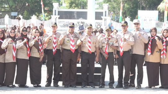 Pembukaan Lomba Perrsari Siaga Hari Pramuka Kwarting Cabang 04.02 Gerakan Pramuka Inhil
