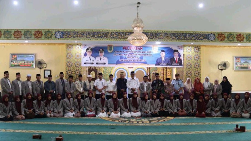 Bupati Inhil Lepas Keberangkatan Kafilah MTQ ke-43 Riau yang Digelar Bengkalis
