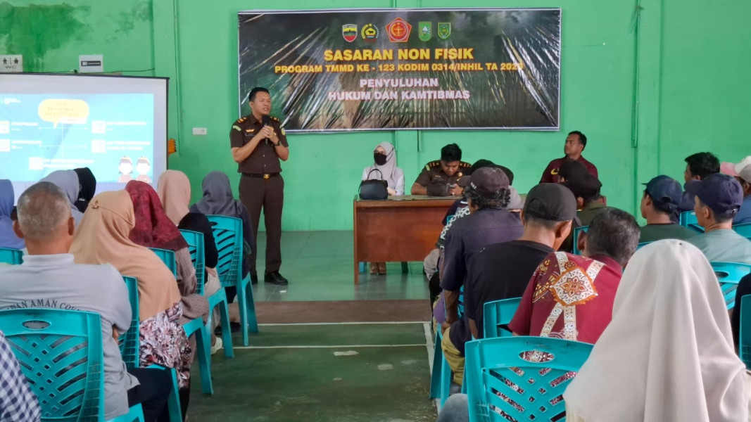 Kodim 0314/Inhil Gelar Penyuluhan Hukum dan Kamtibmas