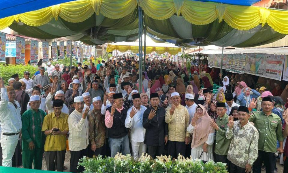 Tokoh Masyarakat Kelurahan Kuala Lahang Bersatu Menangkan Haji Herman-Yuliantini