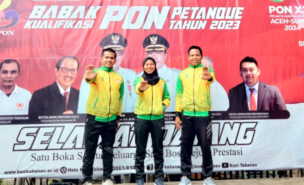 Afrizal Sintong Apresiasi Tiga Atlet Petanque Rohil Wakili Riau Berlaga di Pra-PON Bali