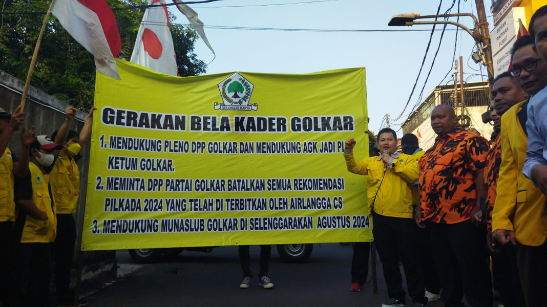 Gerakan Bela Kader Golkar Gelar Aksi