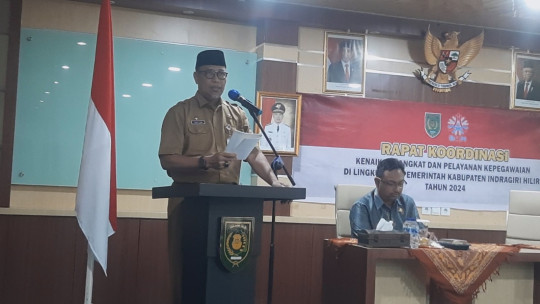 PJ Bupati Indragiri Hilir Hadiri Rapat Koordinasi Kenaikan Pangkat PNS Di Lingkungan Pemkab Inhil