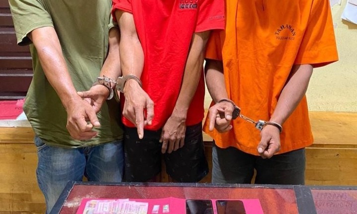 Meresahkan Masyarakat, 3 Pelaku Narkoba Digulung Polres Siak di Desa Tanjung Balam Taratak Buluh