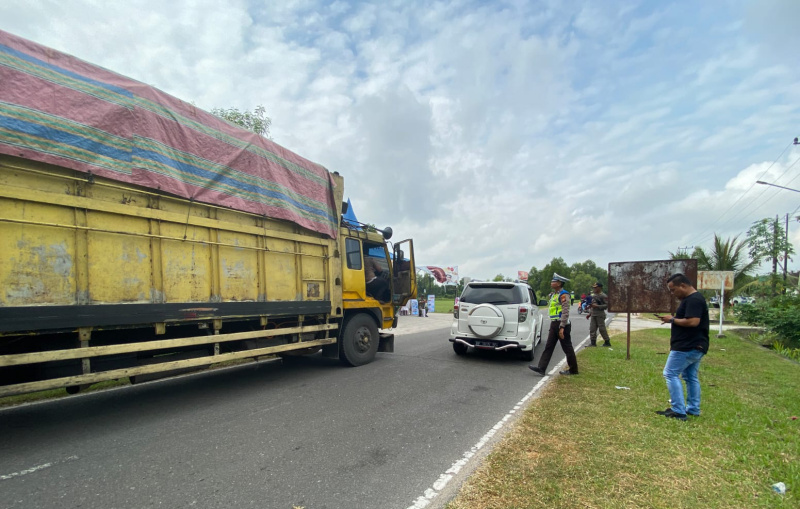 Dishub Bengkalis Razia 69 Kendaraan Muatan Melebihi Tonase