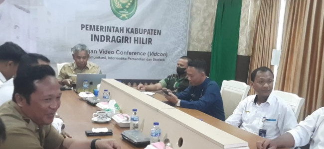 Pemkab Inhil Ikuti Rapat Pengendalian Inflasi Daerah Secara Virtual